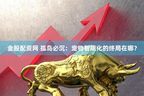 金股配资网 孤岛必沉：宠物智能化的终局在哪？