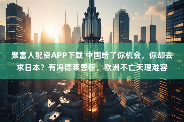 聚富人配资APP下载 中国给了你机会,你却去求日本?有冯德莱恩在,欧洲不亡天理难容